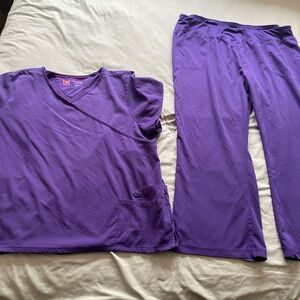 Women’s Scrubs Size 2XL XXL Top Urbane Ultimate Pants Unbranded Purple EUC